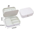 thumbnail image 5 of LQQBOX Travel Jewelry Case, Jewelry Travel Organizer, Portable Small Jewelry Box for Women, Mini PU Jewelry Case for Wedding, Traveling, Gift (White), 5 of 8