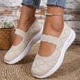 thumbnail image 4 of UDAUDU Womens Orthopedic Shoes Arch Support Running Shoes Wide Slip on Non Slip Walking Shoes Mesh Stretch Comfort 2026 Orthopedic Shoes Beige 7 Wide, 4 of 5
