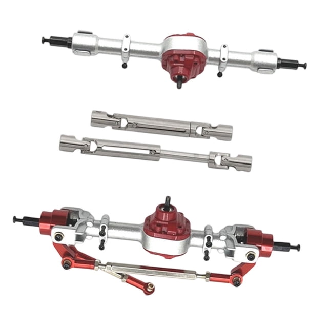 Milaget Metal Front Rear Axles Set Repair Sturdy Drive Shafts for MN82Pro MN82S LC79 Red