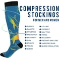 thumbnail image 4 of Gradient Shark Compression Socks, Knee High Running Socks for Women, Men, Sports, Running, Travel, Nurses Gift, 4 of 7