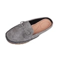 thumbnail image 2 of Bow Backless Loafer Mules for Women Soft Comfortable Dressy Slide on Shoes Women Lightweight Leather Closed Toe Mule Flats, 42, 2 of 9