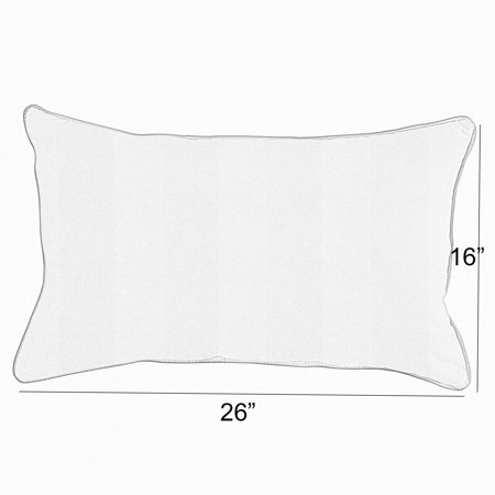 Sunbrella Xl Humble and Haute Sunbrella Sea Green Indoor/ Outdoor XL Lumbar Pillow, Set of 2 - 16 in h x 26 in w ()