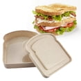thumbnail image 6 of 2 Pcs Sandwich Containers,Sandwich Containers for Lunch Box,Reusable Toast-Shaped Lunchbox,Lightweight Plastic Food Storage with Lid,Microwave & Dishwasher Safe,for Adults & Families (Grey), 6 of 6