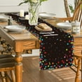 thumbnail image 4 of Sm:)e Happy Birthday Polka Dot Black Table Runner 13x36 Inch, 4 of 7