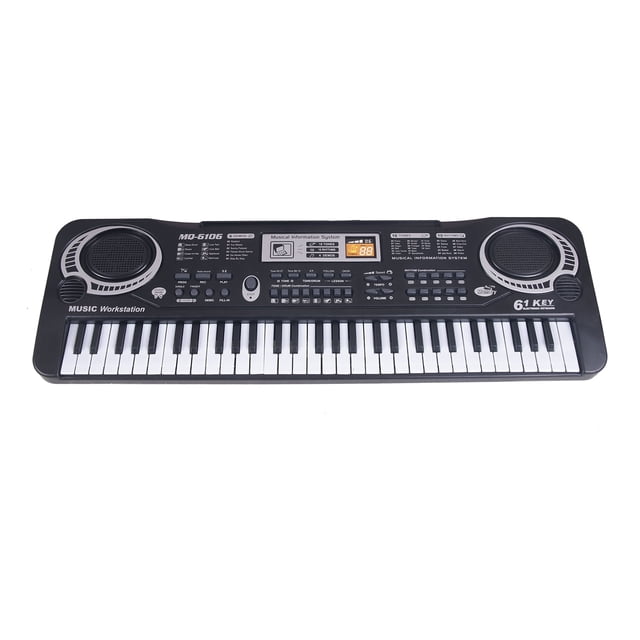 Teclado electrónico de música digital GoolRC de 61 teclas, color negro, piano eléctrico, instrumento musical de regalo