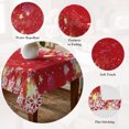 thumbnail image 5 of Red Snowflake Christmas Table Cloth Waterproof Tablecloths, Xmas Snowflake Winter Modern Art Tablecloth Dining Table Cover for Kitchen Party Tabletop Outdoor, Square Tablecloth 54x54 Inch, 5 of 9