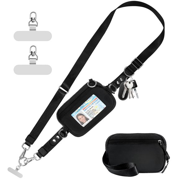 Correa para teléfono con cartera Tiostep Clip and Go Black