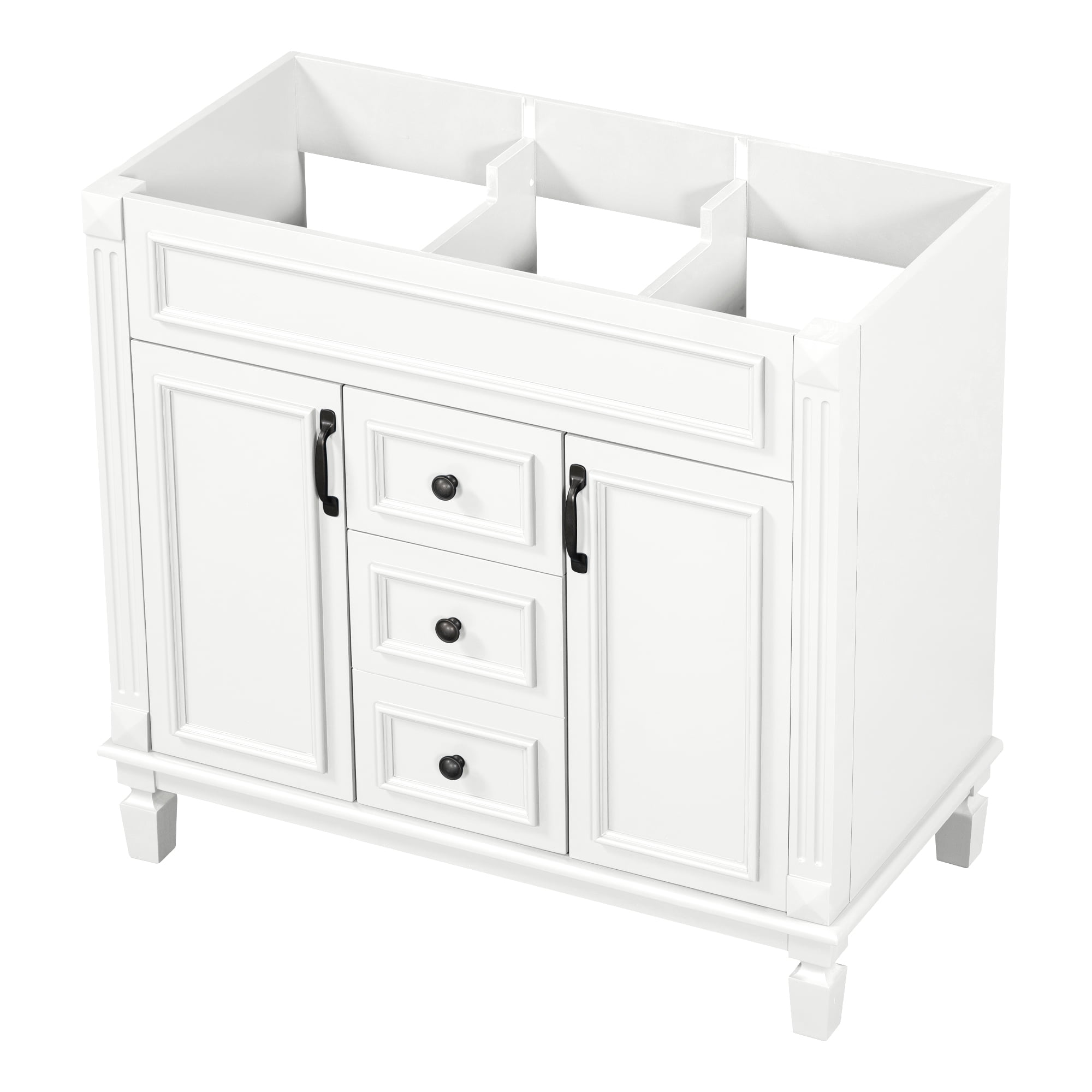 Euroco 36'' Bathroom Vanity without Top Sink, Cabinet only, Modern Bathroom Storage Cabinet with 2 Soft Closing Doors and 2 Drawers