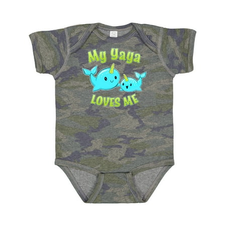 

Inktastic My Yaya Loves Me- Cute Narwhal Gift Baby Boy or Baby Girl Bodysuit