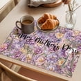 thumbnail image 3 of Happy Mother's Placemats Set of 6, Day Purple Carnations Non-Slip Place Mats Washable Table Mats for Kitchen Dining Table Decorations Indoor/Outdoor, 3 of 9