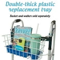 thumbnail image 3 of Top Glides Extra-Thick Walker Basket Clear Plastic Insert/Tray/Cup Holder (Blue), 3 of 9