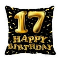 thumbnail image 1 of EREHome Happy Birthday 17 Years Anniversary Balloons Confetti Pillow Case Cover Set 16x16 Inch, 1 of 1