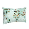 thumbnail image 2 of Daiia World Travel Map Bedding Waterproof Pillow Protector Zippered Queen – Bed Bug Proof Pillow Encasement-14"x20", 2 of 9