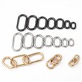 thumbnail image 6 of 2 Pcs Metal Spring Key Rings Spring Keyring Buckles Key Rings Clips Multifunctional Oval Rings Buckles for Bag Purses, 6 of 8