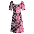 thumbnail image 6 of Pink Japanese Sakura Flowers On Wave Pattern Sleeveless Dress Aesthetic clothing women's elegant loose dresses, 6 of 7