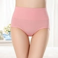 thumbnail image 5 of Bigersell Womens Underwear Bikini Clearance Crotchless Panties Tangas Panty Style P-1257 Spandex Shaping Panties Plus Size Thongs Ladies Briefs High Waist Women's Panties Pink XL, 5 of 6