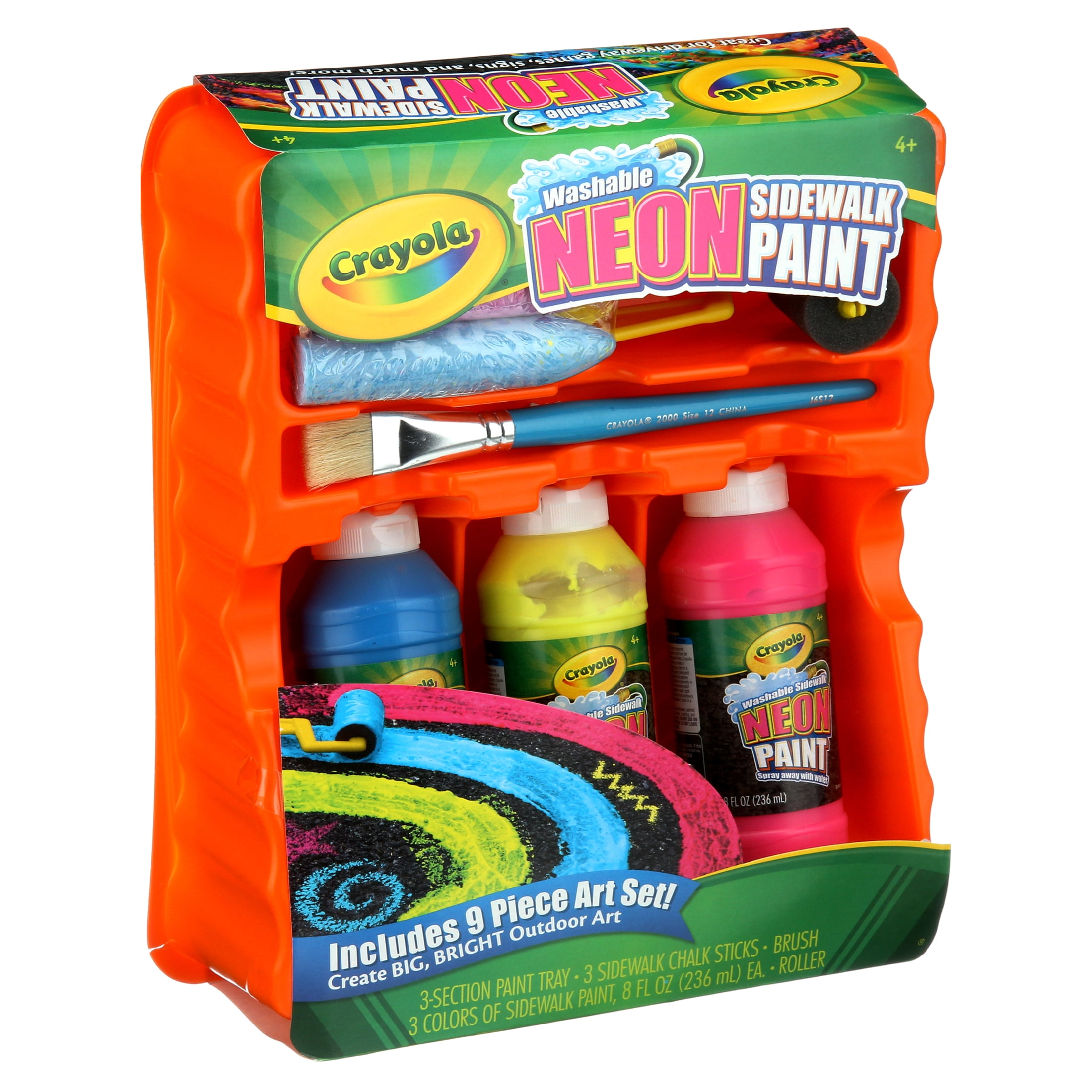 Sidewalk Chalk Paint Set with 6 Neon Paint Colors