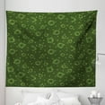 thumbnail image 1 of Moss Green Tapestry, Modern Geometrics Nature Themed Tones Continuous Memphis Style, Fabric Wall Hanging Decor for Bedroom Living Room Dorm, 5 Sizes, Evergreen and Olive Green, by Ambesonne, 1 of 1