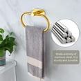thumbnail image 4 of YISITIAN Porte-Serviettes, Porte-Serviettes en Acier Inoxydable Auto-Adhésif pour Salle de Bain, Support Mural Rond Moderne Sans Perçage, Accessoire de Salle de Bain Antirouille (Or) AZ1014-4622, 4 of 7