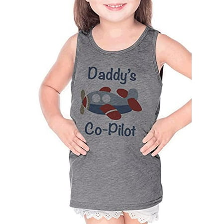

7 ate 9 Apparel Kids Daddy s Co-Pilot Airplane Grey Tank Top