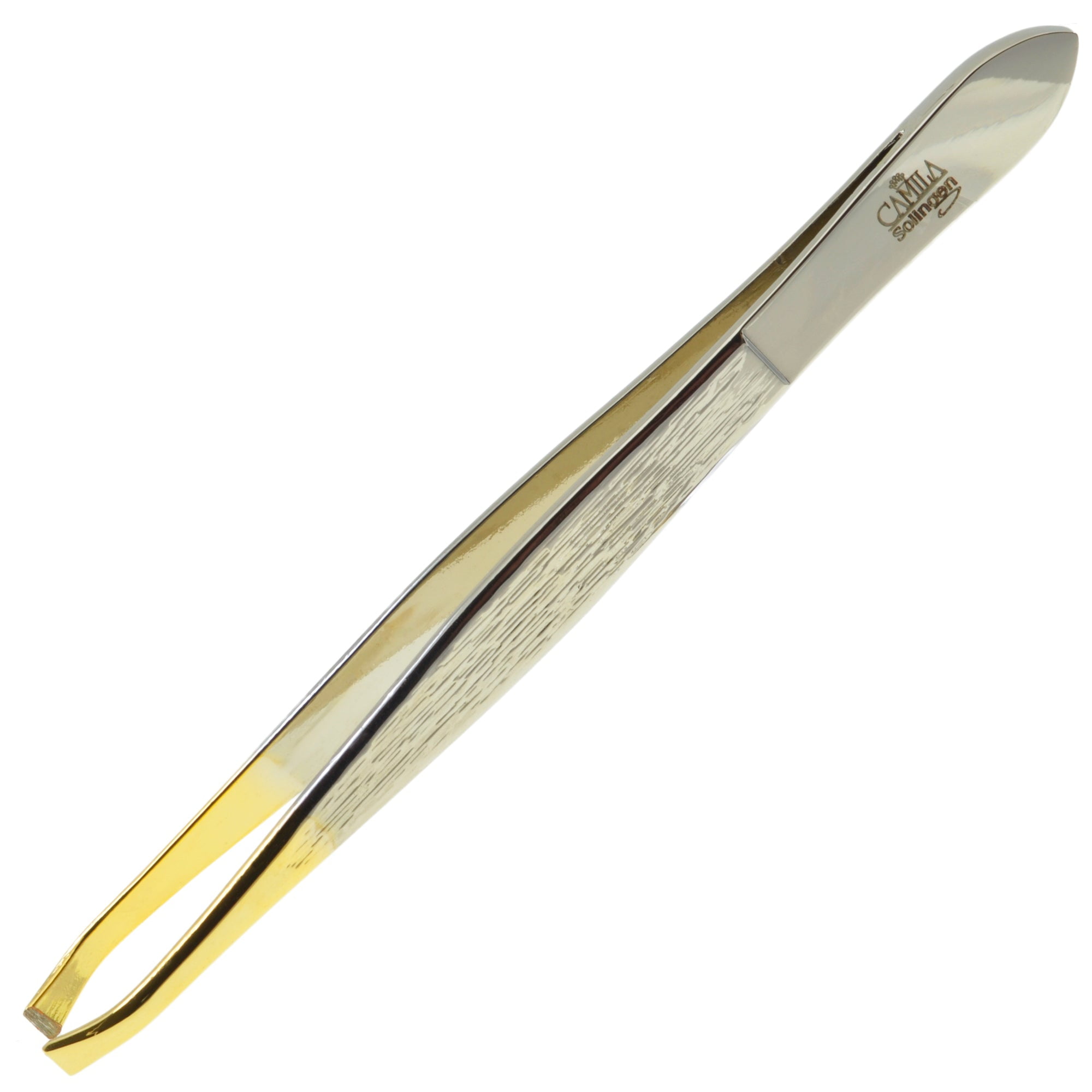 Camila Solingen 3.5' Gold Plated Claw Tip Tweezers