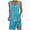 Blue, variant on Honeeladyy Mini Dresses for Women Summer Sleeveless Print Beach Dress A Line Strap Vacation Sundresses Pink M
