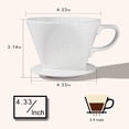 thumbnail image 4 of Handmade Ceramic Pour Over Coffee Dripper - Portable Cone Brewer for Camping, Office & Home - Barista-Grade Filter Coffee Maker, 4 of 7
