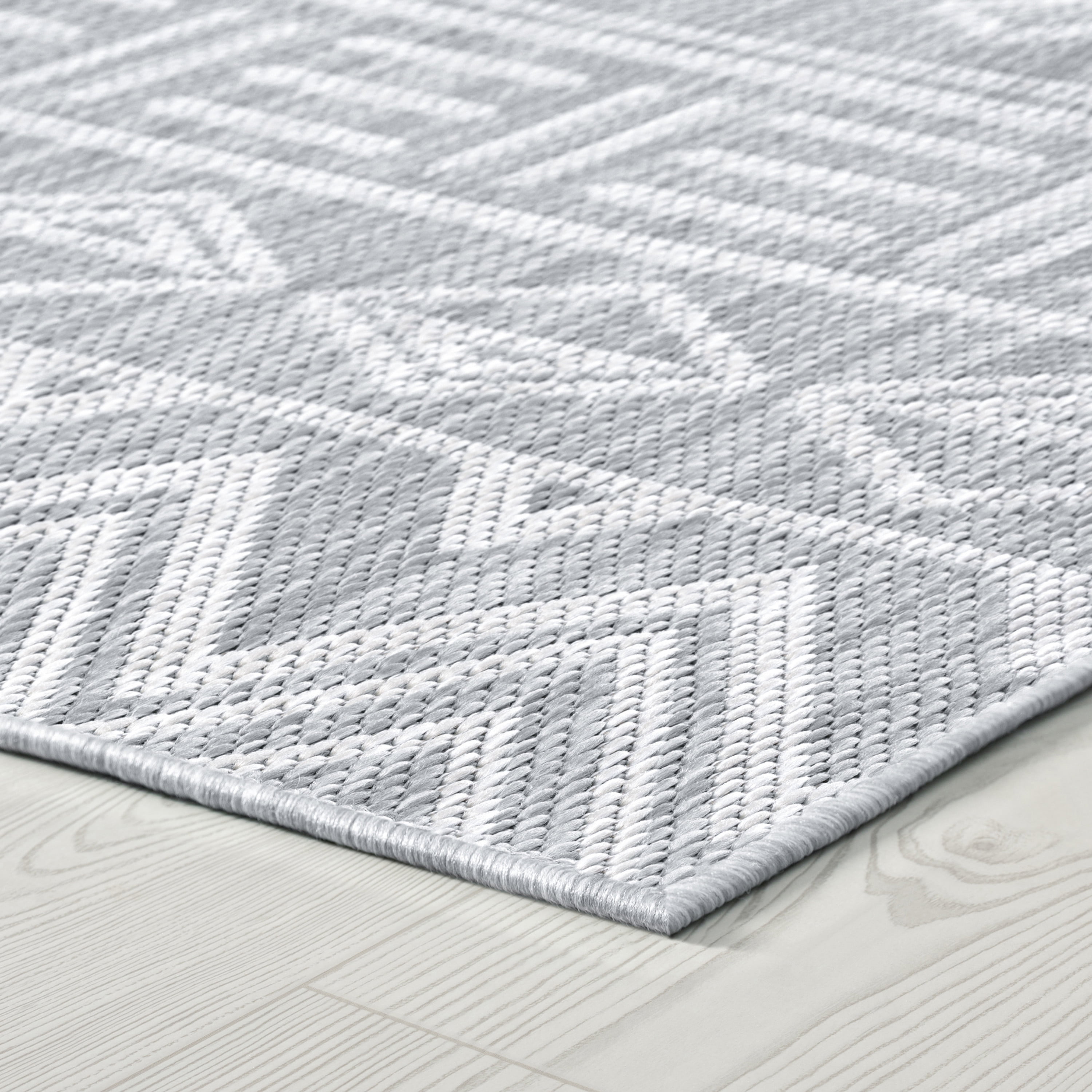 8x10 Water Resistant, Large Indoor Outdoor Rugs for Patios, Front Door Entry, Entryway, Deck, Porch, Balcony | Outside Area Rug for Patio | Gray, Moroccan | Size: 7'11'' x 10'3''