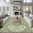 thumbnail image 4 of Sage Green Geometric Area Rug 5x7 Washable Rug Non Slip Watercolor Tie-dye Tribal Painting Art Large Area Rug Soft Stainresistant Indoor Floor Carpet for Living Room Bedroom Home Office Dining Room, 4 of 8
