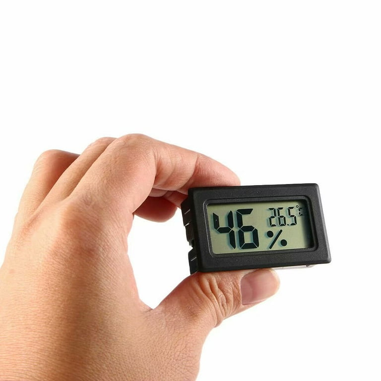 4 Pack Mini Digital Thermometer Hygrometer Indoor Humidity Temperature  Meters Gauge AikTryee Hygrometer wiht LCD Display Fahrenheit for Humidors