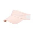 thumbnail image 2 of Unisex Running Sport Sun Visor Adjustable Breathable Quick Dry Open Top Hat for Summer Tennis Golf Outdoor Training Cap, Pink, 2 of 4