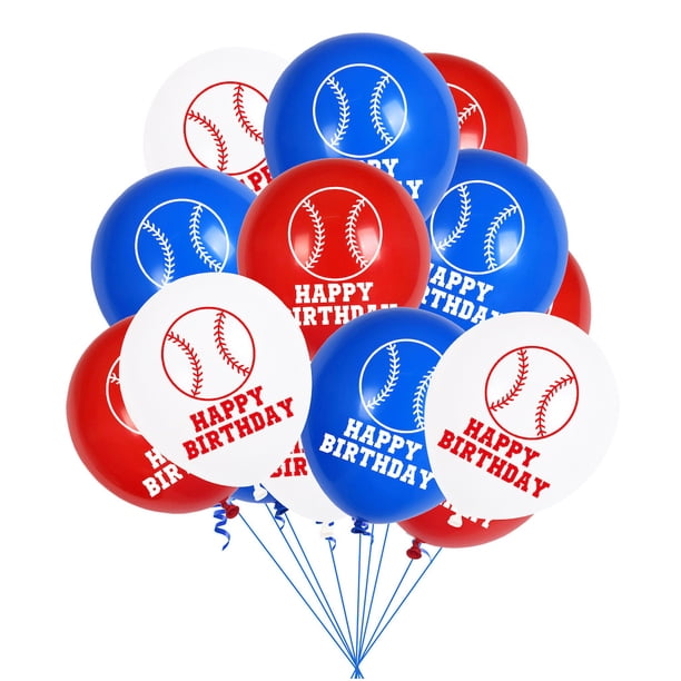 Kit de globos de fiesta con temática de béisbol, 12 pulgadas, látex, 13 unidades