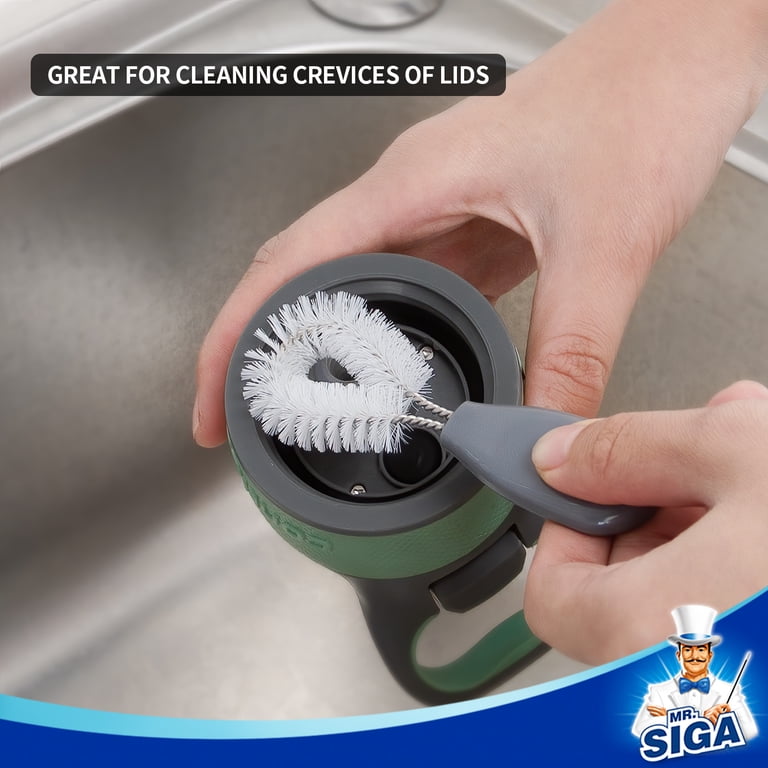 MR.SIGA Water Bottle Brush Cleaning Set, 3-Piece with Holder photo 8