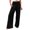 A2 Black, variant on SAHFX Womens Linen Wide Leg Pants Smock Waist Boho Pants Straight Leg Pants Work Pants Loose Pants Dress Pants with Pockets Beach Outfits Business Casual Outfits Baggy Trousers Solid Color Slacks