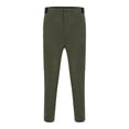 thumbnail image 3 of Casual Dress Pants for Business Everyday Wear with Front Flat Design and Belt Loop StructureSolid Color Trousers for Men, 3 of 4