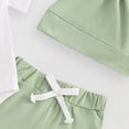 thumbnail image 6 of CAUYDY Baby Boys Gifts Newborn Boy Photoshoot Outfits Romper + Pants + Hat 3PCS Clothes Set 3M 6M 9M 12M 18M Infant Summer Spring Fall Outfit (Sizes newborn,White), 6 of 8