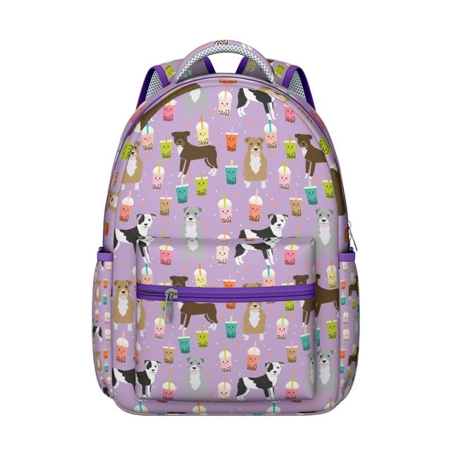 Cartoon Puppy Pattern Backpack with Funny Dog Illustrations, Suitable for Student and Pet Lovers, Lightweight and Durable