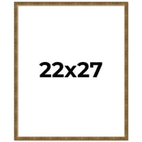 22x27 Frame Gold Kingsley Distressed Solid Wood Picture Frame Width 0.75 Inches | Interior Frame