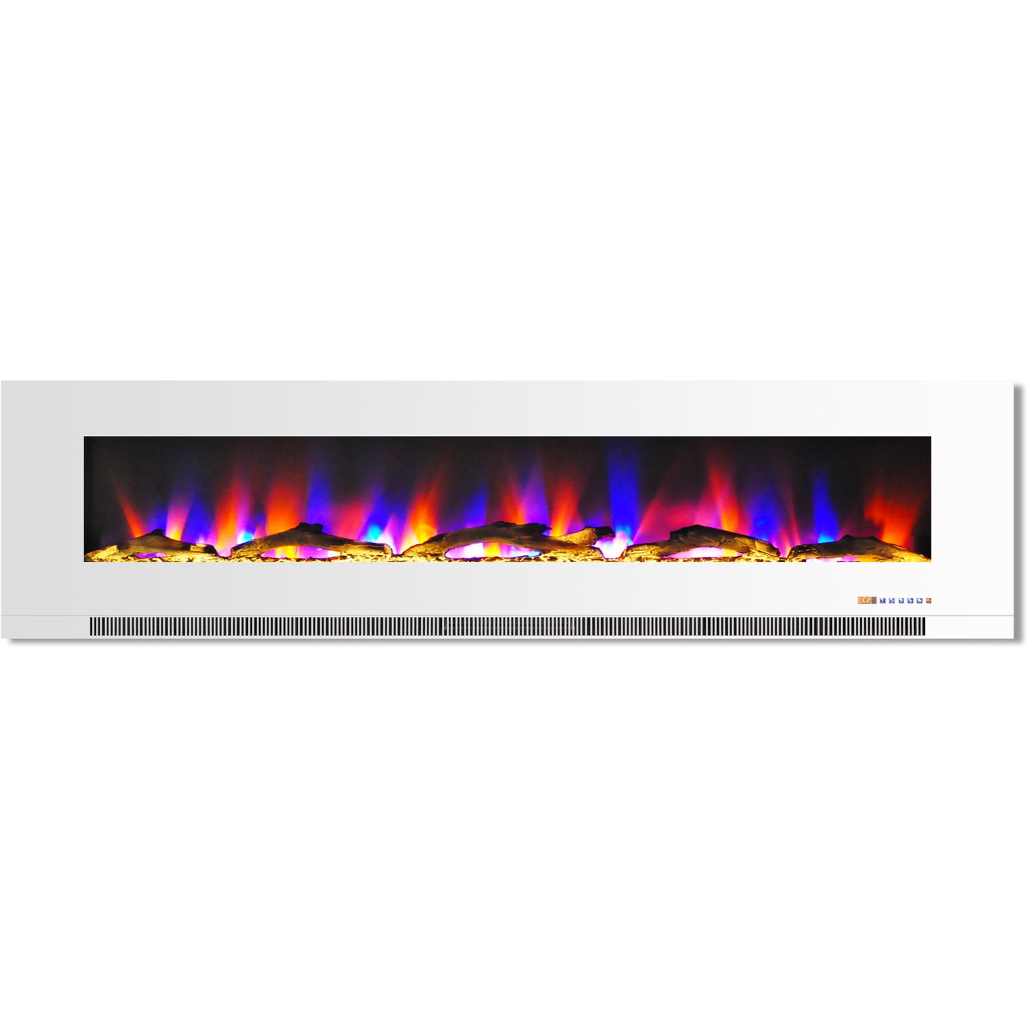Cambridge 78 Wall Mount Electric Fireplace Heater With Multi Color Cambridge 78 Wall Mount Electric Fireplace Heater With Multi Color Led Flames And Driftwood Log Display Com