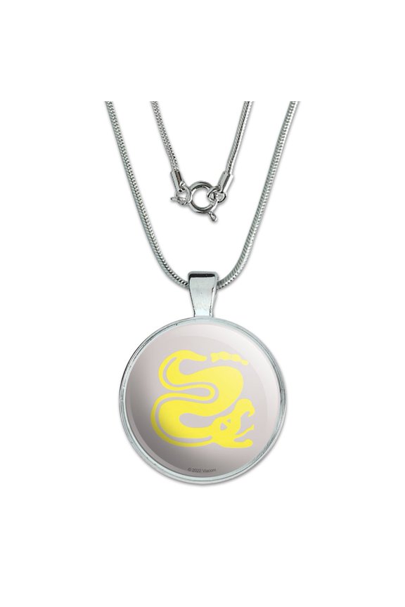 Hidden Temple Silver Snakes 1" Pendant with Sterling Silver Plated Chain