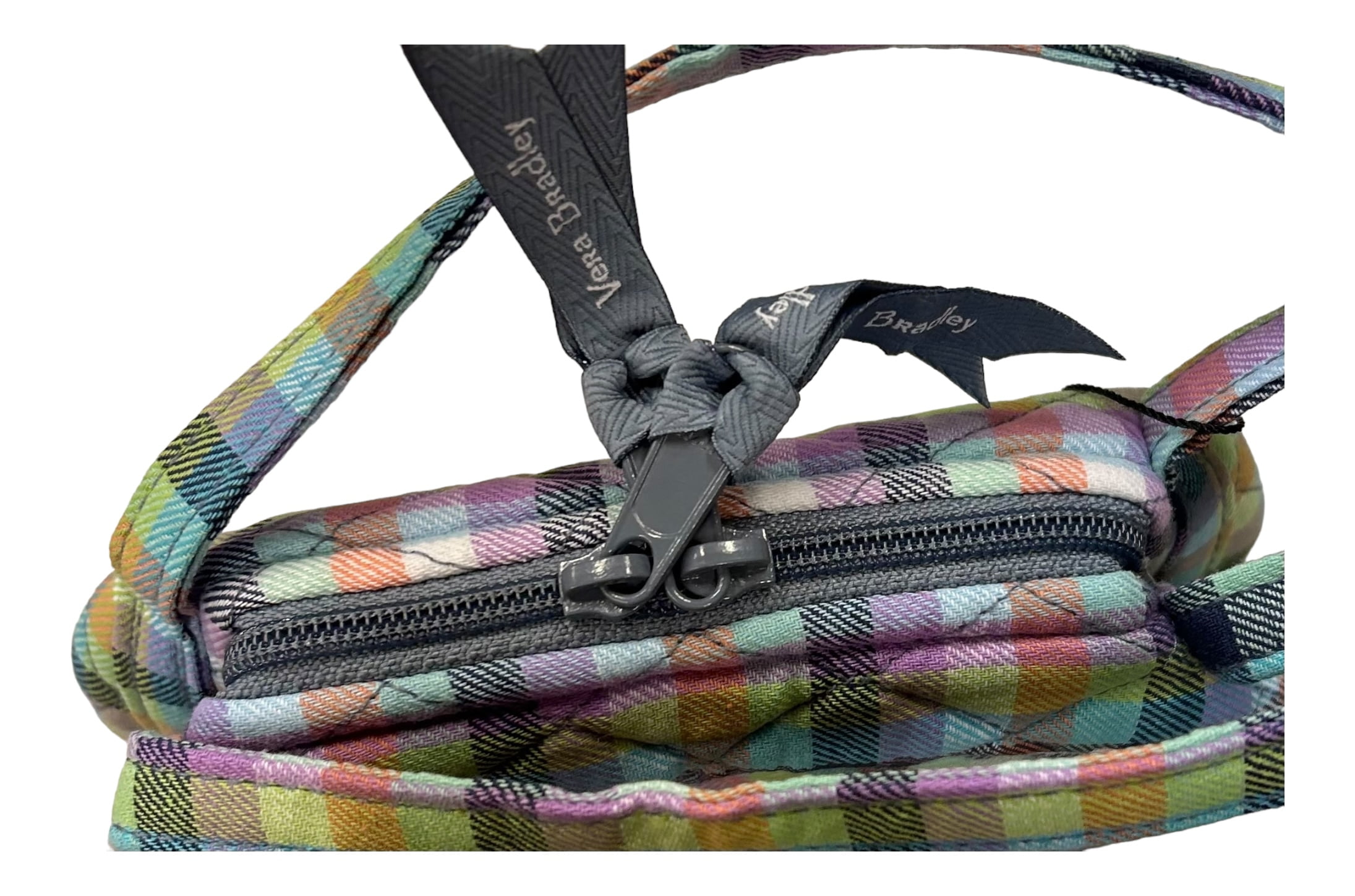Vera Bradley Lunch Bunch Bag Gingham Plaid Cotton Lightweight