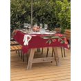thumbnail image 3 of Outdoor Tablecloth with Umbrella Hole for Patio/Picnic/Party/Camping, Red Cute Bunnies Waterproof Table Cloth Rectangle Table Cover Washable, Farmhouse Rustic Floral Botanical (60"x 102"), 3 of 8