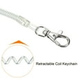 thumbnail image 4 of Uxcell 8" Plastic Retractable Coil Spiral Spring Keychain Lobster Clasp, White 2 Pack, 4 of 5