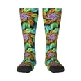thumbnail image 2 of Picia Women Crew Soft Moisture-wicking Socks Hippie Style Pattern Design Cotton Socks, One Size fit All, 2 of 9