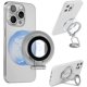 thumbnail image 1 of wonima11 Magnetic Ring Holder Grip, Adjustable Magnet Phone Ring Stand, Multi-Angle Stability Kickstand, Strong Double Sided Magnetic Phone Grip, with Magnet Ring for Phone Case, Silver, 1 of 1