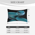 thumbnail image 4 of Rateoe Blue Viper Snake1 Pattern Pillow Covers with Invisible Zipper(Pillows are not Included) Standard Pillowcases-14"x20", 4 of 6