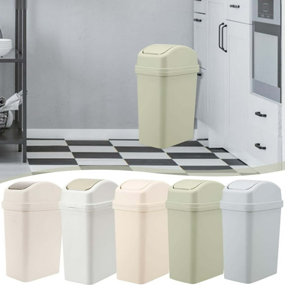Trash Can under $5! Yannianjz 6L Step Trash Can, Automatic Open Close Bin, Kitchen Bathroom Waste Basket with Lid