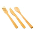 thumbnail image 2 of Natural Bamboo Cutlery Set - 8" x 1 1/2" x 1 1/4" - 100 count box, 2 of 3