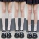 thumbnail image 4 of M Calcetines con adornos de encaje para mujer, calcetines hasta la pantorrilla estilo japonés de doncella japonesa, calcetines de uniforme Harajuku para estudiantes y niñas, Cospl, 4 of 5