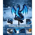 thumbnail image 5 of Solar Blue Ice Dragon Garden Light,17.72 Inch Glowing Fantasy Dragon Yard Decor, Wire-Free Solar Powered Outdoor Ornament for Front Porch Backyard, 5 of 9